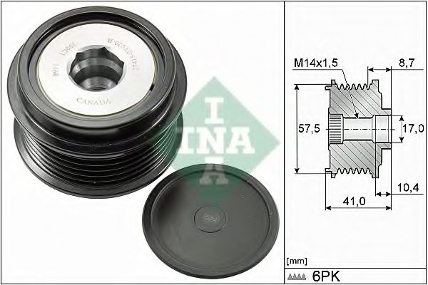 INA 535 0282 10 Механизм свободного хода генератора для DAIHATSU CHARADE (Дайхатсу Чарадэ) INA 535 0282 10 Механизм свободного хода генератора для DAIHATSU CHARADE (Дайхатсу Чарадэ)