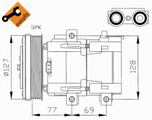 NRF 32061G Компрессор, кондиционер для FORD MONDEO (Форд Мондэо) NRF 32061G Компрессор, кондиционер для FORD MONDEO (Форд Мондэо)