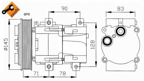 NRF 32076G Компрессор, кондиционер для FORD MONDEO (Форд Мондэо) NRF 32076G Компрессор, кондиционер для FORD MONDEO (Форд Мондэо)