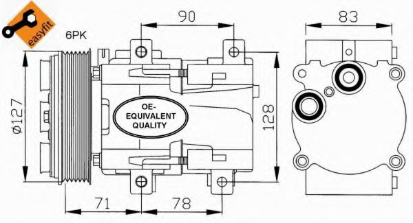 NRF 32107 Компрессор, кондиционер для FORD MONDEO (Форд Мондэо) NRF 32107 Компрессор, кондиционер для FORD MONDEO (Форд Мондэо)