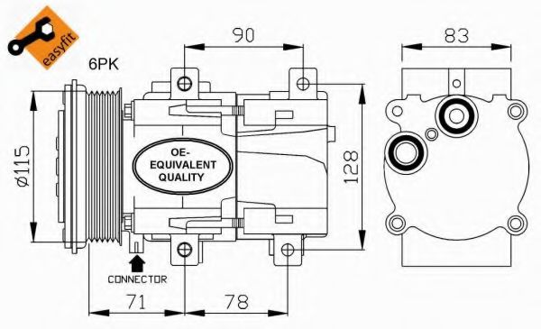 NRF 32110 Компрессор, кондиционер для FORD MONDEO (Форд Мондэо) NRF 32110 Компрессор, кондиционер для FORD MONDEO (Форд Мондэо)