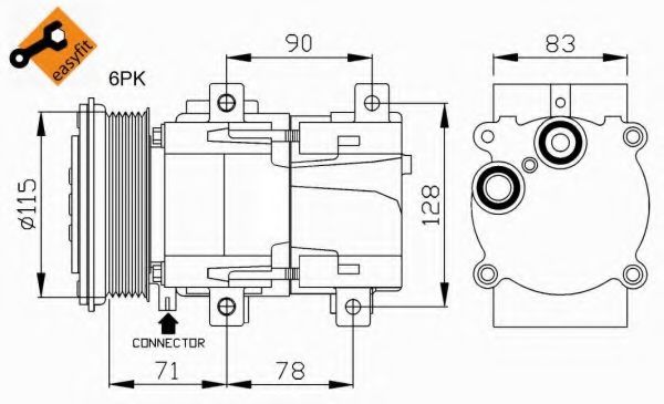NRF 32110G Компрессор, кондиционер для FORD MONDEO (Форд Мондэо) NRF 32110G Компрессор, кондиционер для FORD MONDEO (Форд Мондэо)