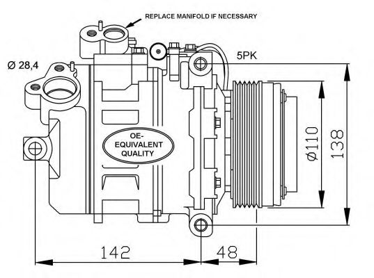 NRF 32123 Компрессор, кондиционер для BMW 7 (Бмв 7) NRF 32123 Компрессор, кондиционер для BMW 7 (Бмв 7)