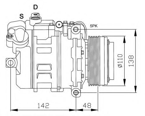 NRF 32128G Компрессор, кондиционер для BMW 7 (Бмв 7) NRF 32128G Компрессор, кондиционер для BMW 7 (Бмв 7)