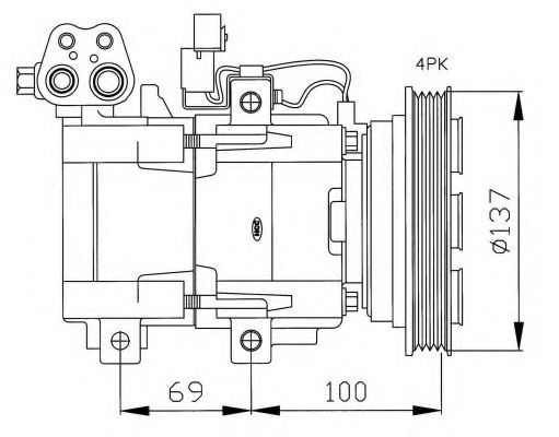 NRF 32144 Компрессор, кондиционер для HYUNDAI EXCEL (Хендай Эxcэл) NRF 32144 Компрессор, кондиционер для HYUNDAI EXCEL (Хендай Эxcэл)