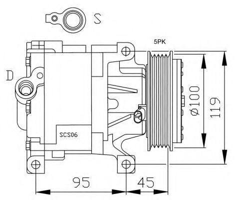 NRF 32183G Компрессор, кондиционер для FIAT 500 C (Фиат 500 c) NRF 32183G Компрессор, кондиционер для FIAT 500 C (Фиат 500 c)