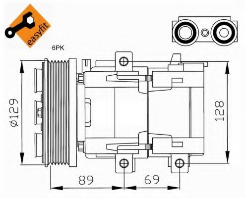 NRF 32212G Компрессор, кондиционер для FORD MONDEO (Форд Мондэо) NRF 32212G Компрессор, кондиционер для FORD MONDEO (Форд Мондэо)