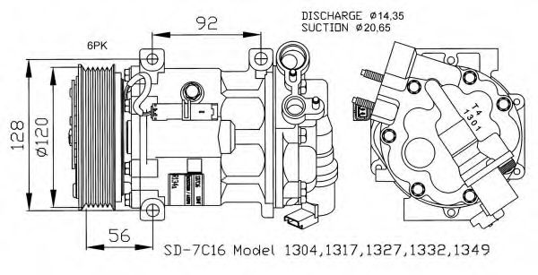 NRF 32239G Компрессор, кондиционер для PEUGEOT 407 (Пежо 407) NRF 32239G Компрессор, кондиционер для PEUGEOT 407 (Пежо 407)