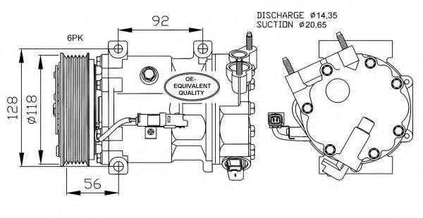 NRF 32240 Компрессор, кондиционер для PEUGEOT 207 (Пежо 207) NRF 32240 Компрессор, кондиционер для PEUGEOT 207 (Пежо 207)