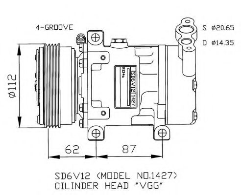 NRF 32253G Компрессор, кондиционер для RENAULT KANGOO (Рено Кангу) NRF 32253G Компрессор, кондиционер для RENAULT KANGOO (Рено Кангу)