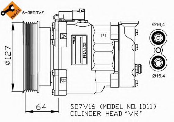 NRF 32280 Компрессор, кондиционер для ROVER 400 (Ровер 400) NRF 32280 Компрессор, кондиционер для ROVER 400 (Ровер 400)