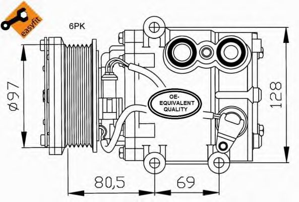 NRF 32401 Компрессор, кондиционер для FORD FIESTA V (Форд Фиеста 5) NRF 32401 Компрессор, кондиционер для FORD FIESTA V (Форд Фиеста 5)