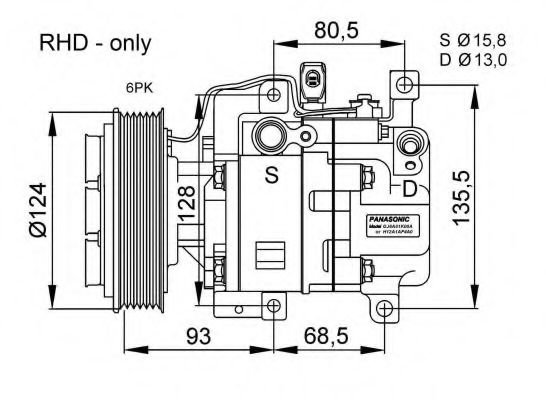 NRF 32408G Компрессор, кондиционер для MAZDA 6 (Мазда 6) NRF 32408G Компрессор, кондиционер для MAZDA 6 (Мазда 6)