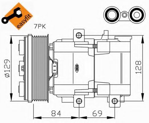 NRF 32447G Компрессор, кондиционер для FORD MONDEO (Форд Мондэо) NRF 32447G Компрессор, кондиционер для FORD MONDEO (Форд Мондэо)