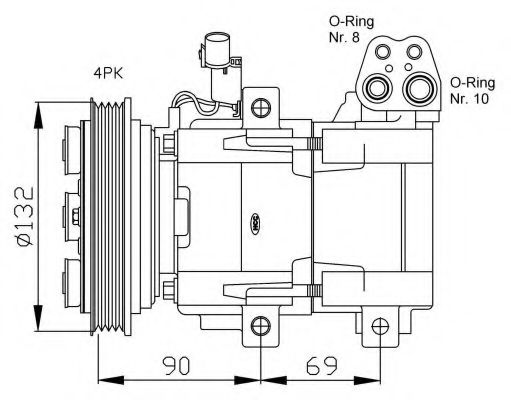 NRF 32451 Компрессор, кондиционер для KIA (Киа) NRF 32451 Компрессор, кондиционер для KIA (Киа)