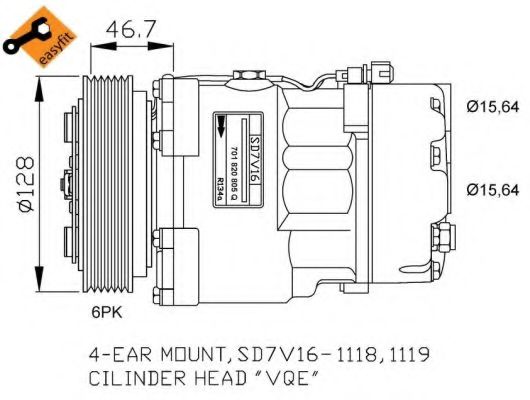 NRF 32680G Компрессор, кондиционер для VOLKSWAGEN T4 MULTIVAN (Фольксваген Т4 мултиvан) NRF 32680G Компрессор, кондиционер для VOLKSWAGEN T4 MULTIVAN (Фольксваген Т4 мултиvан)