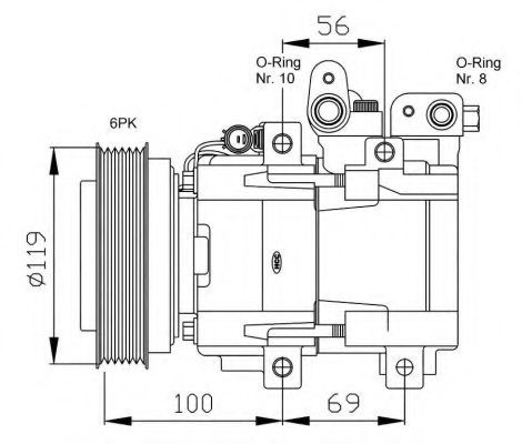 NRF 32755G Компрессор, кондиционер для KIA (Киа) NRF 32755G Компрессор, кондиционер для KIA (Киа)