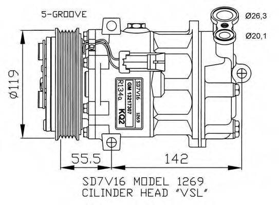 NRF 32818G Компрессор, кондиционер для OPEL (Опель) NRF 32818G Компрессор, кондиционер для OPEL (Опель)