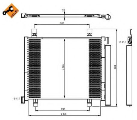 NRF 350045 Конденсатор, кондиционер для VOLKSWAGEN UP (Фольксваген Уп) NRF 350045 Конденсатор, кондиционер для VOLKSWAGEN UP (Фольксваген Уп)