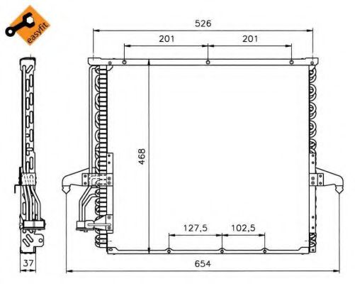 NRF 35006 Конденсатор, кондиционер для BMW 3 (Бмв 3) NRF 35006 Конденсатор, кондиционер для BMW 3 (Бмв 3)