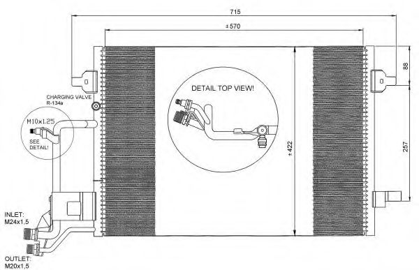 NRF 35199 Конденсатор, кондиционер для AUDI A4 (Ауди А4) NRF 35199 Конденсатор, кондиционер для AUDI A4 (Ауди А4)