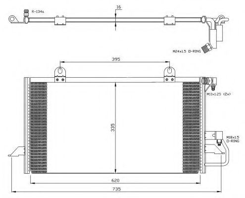 NRF 35247 Конденсатор, кондиционер для AUDI 90 (Ауди 90) NRF 35247 Конденсатор, кондиционер для AUDI 90 (Ауди 90)