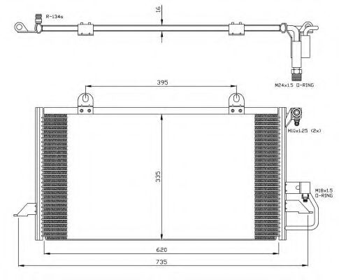 NRF 35248 Конденсатор, кондиционер для AUDI 90 (Ауди 90) NRF 35248 Конденсатор, кондиционер для AUDI 90 (Ауди 90)