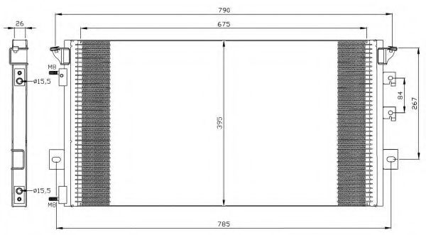 NRF 35296 Конденсатор, кондиционер для DODGE CARAVAN (Додж Караван)