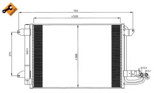 NRF 35520 Конденсатор, кондиционер для AUDI TT (Ауди Тт) NRF 35520 Конденсатор, кондиционер для AUDI TT (Ауди Тт)