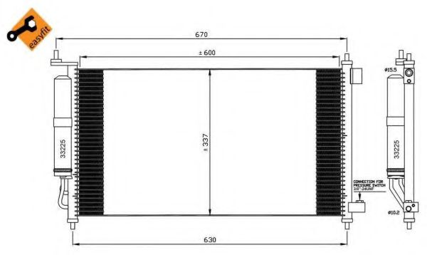 NRF 35583 Конденсатор, кондиционер для NISSAN MARCH III (Ниссан Марч 3) NRF 35583 Конденсатор, кондиционер для NISSAN MARCH III (Ниссан Марч 3)