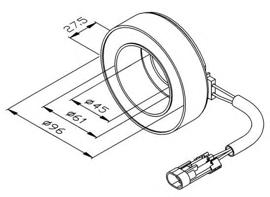 NRF 38470 Катушка, электромагнитное сцепление - копрессор 