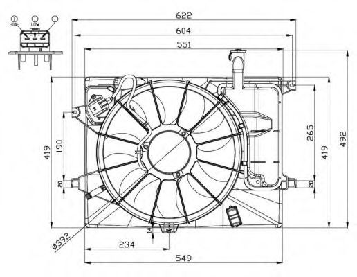 NRF 47558 Вентилятор, охлаждение двигателя для KIA K3 (Киа К3) NRF 47558 Вентилятор, охлаждение двигателя для KIA K3 (Киа К3)
