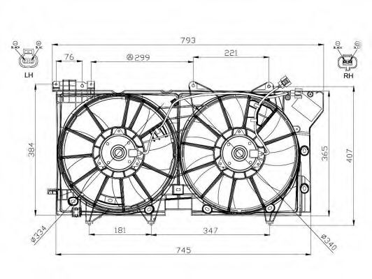 NRF 47573 Вентилятор, охлаждение двигателя для SUBARU OUTBACK (Субару Аутбэк) NRF 47573 Вентилятор, охлаждение двигателя для SUBARU OUTBACK (Субару Аутбэк)