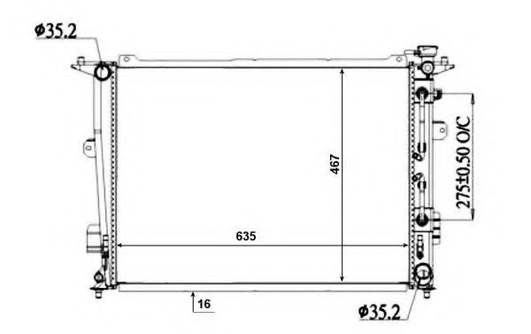 NRF 50135 Радиатор, охлаждение двигателя для HYUNDAI (Хендай) NRF 50135 Радиатор, охлаждение двигателя для HYUNDAI (Хендай)