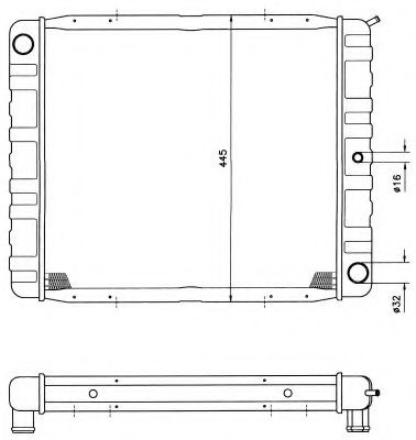 NRF 505404 Радиатор, охлаждение двигателя для VOLVO 740 (Вольво 740) NRF 505404 Радиатор, охлаждение двигателя для VOLVO 740 (Вольво 740)