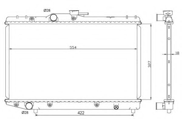 NRF 506725 Радиатор, охлаждение двигателя для TOYOTA (Тойота/тоета) NRF 506725 Радиатор, охлаждение двигателя для TOYOTA (Тойота/тоета)