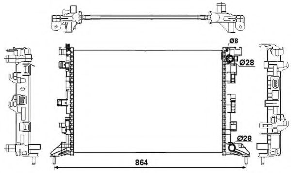 NRF 53066 Радиатор, охлаждение двигателя для RENAULT LATITUDE (Рено Латитудэ) NRF 53066 Радиатор, охлаждение двигателя для RENAULT LATITUDE (Рено Латитудэ)