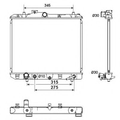 NRF 53158 Радиатор, охлаждение двигателя 