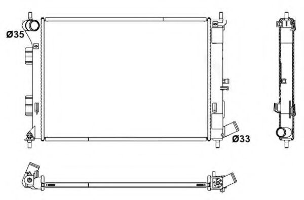 NRF 53171 Радиатор, охлаждение двигателя для HYUNDAI (Хендай) NRF 53171 Радиатор, охлаждение двигателя для HYUNDAI (Хендай)