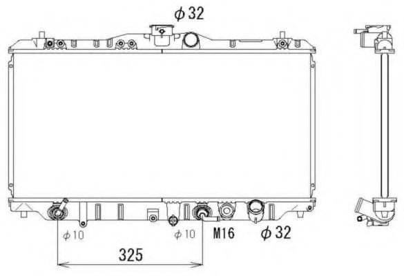 NRF 53268 Радиатор, охлаждение двигателя 