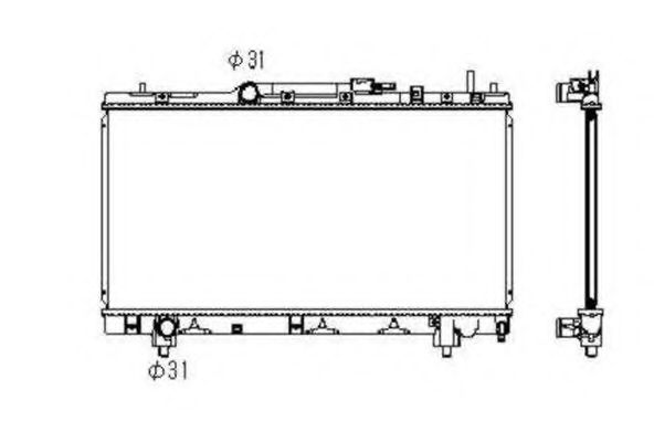 NRF 53347 Радиатор, охлаждение двигателя 