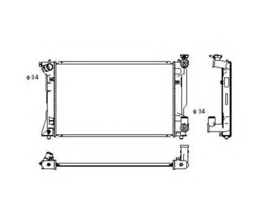 NRF 53398 Радиатор, охлаждение двигателя 