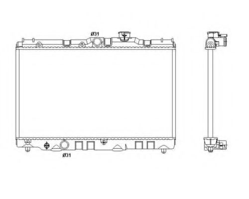 NRF 53399 Радиатор, охлаждение двигателя 