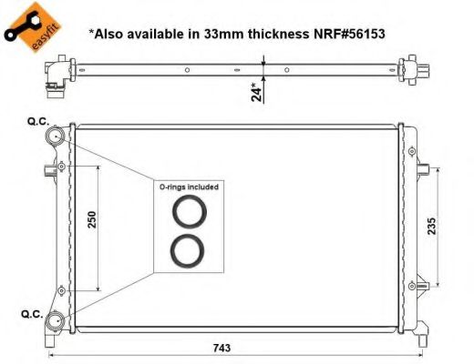 NRF 53405 Радиатор, охлаждение двигателя для SEAT ALTEA (Сеат Алтэа) NRF 53405 Радиатор, охлаждение двигателя для SEAT ALTEA (Сеат Алтэа)