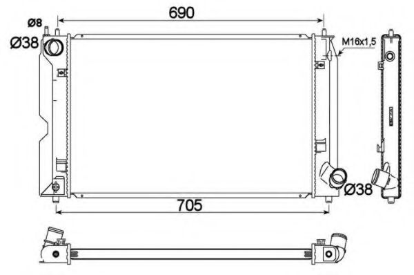 NRF 53421 Радиатор, охлаждение двигателя 