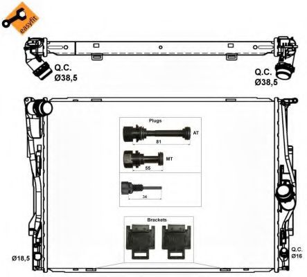 NRF 53474 Радиатор, охлаждение двигателя 