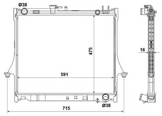 NRF 53540 Радиатор, охлаждение двигателя 