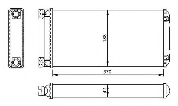 NRF 53549 Теплообменник, отопление салона для MAN TGX (Ман Тгx) NRF 53549 Теплообменник, отопление салона для MAN TGX (Ман Тгx)