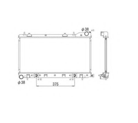 NRF 53596 Радиатор, охлаждение двигателя 