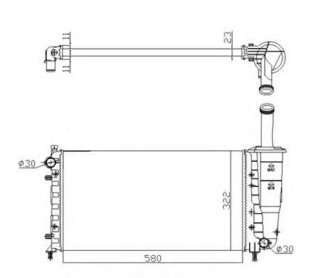 NRF 53601A Радиатор, охлаждение двигателя 